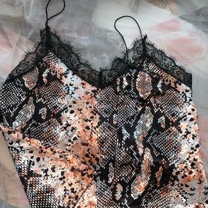 Snake Skin Satin Cami